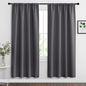 RYB HOME Extra Wide Blackout Curtains for Bedroom Living Room 72 inches Long, Thermal Insulated Privacy Drapes for Nursery Home Theater Dining Room, Width 62 by Length 72, Grey, 2 Panels