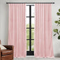 RYB HOME Pink Velvet Curtains 96 inches, Back Tab Soft Fabric Room Darkening Thermal Insulated Luxurious Home Decor Curtains for Living Room Bedroom, W 52" x L 96", 2 Panels Set