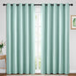 Yakamok Blackout Curtains Room Darkening Thermal Insulated Window Panels,Solid Grommet Top Drapes for Bedroom/Living Room(70Wx84L, Aqua, 2 Panels)
