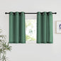 NICETOWN Olive Green Linen Kitchen Window Curtains Over Sink, Grommet Thick Linen Olive Green Short Window Treatments Privacy Assured with Light Filtering for Bedroom/Bathroom, W34 x L36, 2 Panels