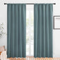 NICETOWN Greyish Blue Blackout Curtains Panels for Window, Thermal Insulated Rod Pocket Blackout Drapes/Draperies for Living Room (2 Panels, W52 x L84 inches)