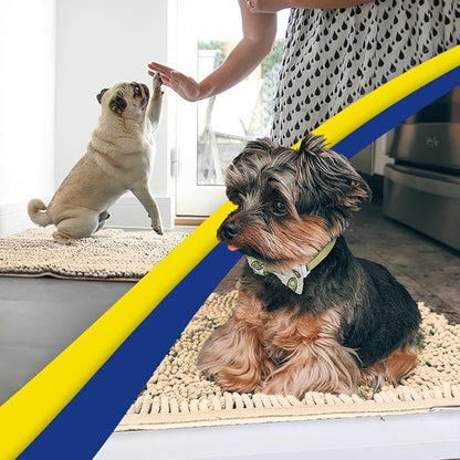 Muddy Mat® | Super Absorbent Door Mat Indoor, Microfiber Quick Dry Chenille Entryway Rug, Non-Slip Front Door Mat, Indoor Mats for Entryway, Machine Washable Pet Rug, Beige 3ft x 8ft