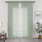 Chyhomenyc Living Room Sheer Curtains 96 Length 2 Panels Set for French Door, Gorgeous Window Decoration for Wedding & Party & Backdrop & Canopy, Sage Green, Each 42Wx96L in, 8 Feet