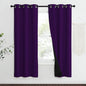 NICETOWN 100% Blackout Curtains with Black Liner Backing, Thermal Insulated Curtains for Living Room, Noise Reducing Drapes, Royal Purple, 37" Wide x 70" Long Per Panel, Set of 2 Panels
