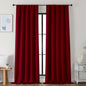 Simplebrand Red Blackout Curtains for Bedroom 96 Inches Long 2 Panels, Solid Thermal Insulated, Energy Saving Living Room Window Treatment Curtains Blackout Drapes, W50 x L96 Inch, Red