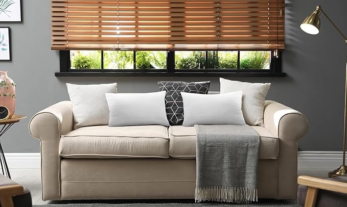 Utopia Bedding 12x20 Pillow Inserts, Set of 2, White – Indoor Decorative Throw Pillows for Bed, Sofa & Couch – Soft, Supportive & Fluffy Cushion Inserts
