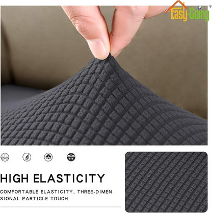 Easy-Going Stretch Cushion Cover Sofa Cushion Furniture Protector Sofa Seat Sofa slipcover Sofa Cover Soft Flexibility with Elastic Bottom(Sofa Cushion, Dark Gray)