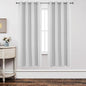 Joydeco White Curtains 72 Inches Long 2 Panels Set, Thermal Insulated Long Curtains& Drapes 2 Burg, Room Darkening Grommet Drapes for Living Room Bedroom Window (W52 x L72 Inch, Greyish White)