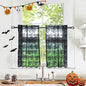 YJ YANJUN Vintage Lace Curtains 24 inch Length Set of 2 Victorian Gothic Short Half Curtains for Kitchen Bathroom RV Light Filtering Small Window Drapes Halloween Goth Dark Room Decor 26 x 24 Black