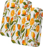 hyha Printed Couch Cushion Covers, Floral Sofa Covers Washable for 2 Cushion Couch, Stretch Pattern Outdoor Cushion Covers for Patio Furniture with Elastic Bottom(2 Packs, Lemon)