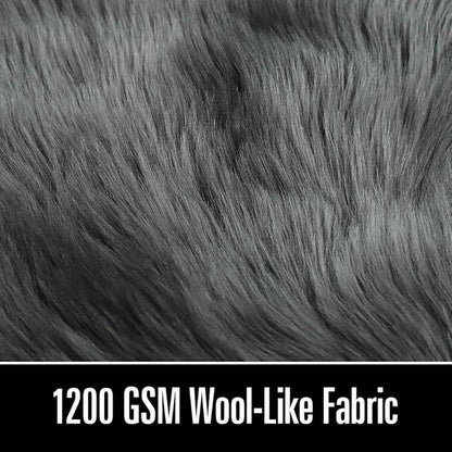LOCHAS Soft Fluffy Faux Fur Rugs for Bedroom Bedside Rug 2x4 Feet, Washable, Furry Sheepskin Area Rug for Living Room Girls Room, Luxury Shag Carpet Home Decor, Dark Grey
