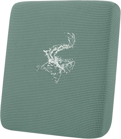 hyha Waterproof Couch Cushion Covers for Pets, Non Slip Sofa Seat Cover for Dogs Washable, Soft Thick Stretch Jacquard Fabric, Sofa Slipcovers with Elastic Bottom (1 Piece for Backrest M, Green)