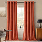 MIULEE Velvet Curtains for Fall Elegant Grommet Burnt Orange Curtains Thermal Insulated Soundproof Room Darkening Rust Terracotta Black Out Drapes for Living Room Bedroom Decor 52 x 108 Inch Set of 2