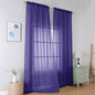 Simplebrand Purple Sheer Curtains 96 Inches Long, Light Filtering Rod Pocket Solid Color Window Sheer Curtain Panels, Elegant Curtains & Drapes for Living Room, Bedroom 2 Panels (Pink, 42" W x 96" L)