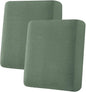 H.VERSAILTEX Super Stretch Individual Seat Cushion Covers Sofa Covers Couch Cushion Covers Slipcover Sets Thick Jacquard Textured Twill Fabric (2 Piece Medium Sofa Cushion Covers, Loden Frost)
