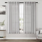 Nanspring Grey Linen Curtains 63 Inches Length 2 Panels Set for Living Room Back Tab Pocket Modern Light Filtering Semi Sheer Drapes Cotton Linen Textured Grey Window Curtain 52X63 Inches