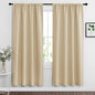 RYB HOME Extra Wide Curtains for Bedroom Living Room 72 inches Long, Thermal Insulated Privacy Drapes for Nursery Home Theater Dining Room, Width 62 by Length 72, Biscotti Beige, 2 Panels