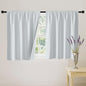 RYB HOME White 100% Blackout Curtains, Short Thermal Insulated Heat & UV Blocking Total Room Darkening Privacy Drapes for Small Window, Width 52 by Length 36, White, 2 Panels