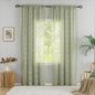 YJ YANJUN Vintage Lace Curtains -Cottage Flower Sage Green 132 inch Curtains for Living Room Bedroom, Extra Long Light Filtering Boho Drapes for Villa Patio Sliding Door 11 FT W52 x L132 2 Panels