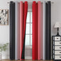 Estelar Textiler Red and Black Blackout Curtains for Bedroom, Thermal Insulated Drapes 108 Inches Long, Full Light Blocking Energy Saving Long Curtains for Living Room, 52Wx108L, 2 Panels