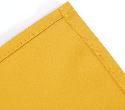 LEMOMO Blackout Curtains 66 x 72 Inch Long Yellow Curtains Set of 2 Panels Room Darkening Curtains for Bedroom and Living Room