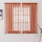 MIULEE 2 Panels Solid Color Sheer Window Curtains Elegant Window Voile Fall Panels/Drapes/Treatment for Bedroom Living Room (54X54 Inches Burnt Orange)