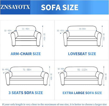 ZNSAYOTX 1 Piece Jacquard Couch Covers for 2 Cushion Couch High Stretch Loveseat Slipcover for Pets Dogs Anti Slip Love Seat Sofa Slipcover Furniture Protector (Loveseat, Dark Grey)