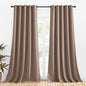 NICETOWN Blackout Window Curtains and Drapes for Kitchen, Window Treatment Thermal Insulated Solid Grommet Blackout Drapery Panels (Set of 2, 70 by 95 inches, Cappuccino)