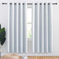 NICETOWN Room Darkening Curtain Panels for Bedroom -Easy-Care Solid Thermal Insulated Grommet Room Darkening Draperies/Drapes (Greyish White, 2 Panels, W70" X L72")