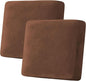 H.VERSAILTEX Velvet Stretch Couch Cushion Cover Plush Cushion Slipcover for Chair Loveseat Sofa Cushion Furniture Protector Seat Cushion Sofa Cover (2 Piece Large Sofa Cushion Covers, Caramel)