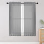 OWENIE Sheer Curtains Living Room 54 inches Long, Rod Pocket Curtain Sheers Bedroom, Light Filtering Voile Panels Drapes Small Window Treatments 2 Panels, 42" W x 54" L, Grey