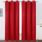 LEMOMO Blackout Curtains 38 x 84 inch/Bright Red Curtains Set of 2 Panels/Thermal Insulated Room Darkening Bedroom Curtains