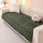 Couch Cover for Dogs Washable, Fuzzy Pet Couch Covers for 3 Cushion Sofa Pet Friendly, Non Slip Sofa Cover (Green, 35" x 82.7"/90 x 210cm)