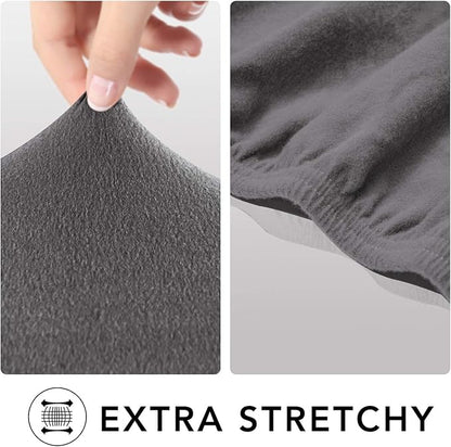 PureFit Super Stretch Sofa Slipcover – Spandex Non Slip Soft Couch Sofa Cover, Washable Furniture Protector with Non Skid Foam and Elastic Bottom for Kids, Pets （Loveseat, Light Gray）