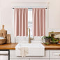 RYB HOME 100% Blackout Short Curtains for Small Window, Thermal Insulated Total Room Darkening Noise Reducing Curtains for Kitchen Bathroom Basement, 34 inches Wide by 45 inches Long, Peach Pink