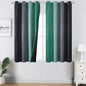 Estelar Textiler Black and Green Ombre Blackout Curtains 45 Inches Long, Full Room Darkening Gradient Drapes for Kitchen, Thermal Insulated Grommet Curtains for Short Window,52Wx45L,2 Panels