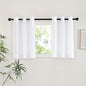 NICETOWN White Short Kitchen Curtains Over Sink 30 inches Long 2 Panels, Grommet Airy Cafe Curtains Cute & Elegant with Light Filtering Window Treatments for Nursery, W42 x L30