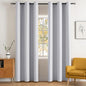 MIULEE 90" Long Room Darkening Curtains, Chirstmas Thermal Insulated Drapes Solid Window Treatment Set Grommet Top Light Blocking Blackout Curtain for Living Room 2 Panels Greyish White