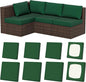 8Pcs Stretch Patio Cushion Covers, Outdoor Couch & Sofa Replacement Slipcovers for Patio Furniture Cushion Covers, Washable Reusable Furniture Protector