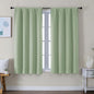Simplebrand Ava Light Green Short Blackout Curtains for Bedroom 54 Inches Long 2 Panels Set, Solid Thermal Insulated, Energy Saving Window Treatment Curtains Blackout Drapes, W40 x L54 Inch