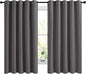 NICETOWN Blackout Curtains Panels for Bedroom, 2 Panels, 66 x 60 Inch, Gray, 3 Pass Microfiber Noise Reducing Thermal Insulated Solid Ring Top Blackout Window Drapes