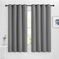 NICETOWN Silver Grey Blackout Curtains 63 inches Long for Bedroom, Grommet Solid Thermal Drapes Light Blocking Window Treatments Sound Reducing for Living Room, W46 x L63, 2 Panels
