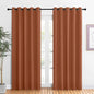 NICETOWN Room Darkening Draperies Window Curtain Panels, Burnt Orange, 2 Panels, W60 x L84 -inch, Thermal Insulated Grommet Room Darkening Curtains for Bedroom