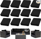 Outdoor Cushion Covers Set,12PCS Patio Furniture Couch Seat Slipcovers, Replacement for Sofa Sectional Chair(Cover，Only)