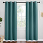NICETOWN Sea Teal Blackout Curtains 78 inches Length for Bedroom, 2 Panels, 42" Wide, Thermal Insulated Decoration Drapes for Office Window