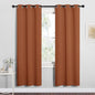 NICETOWN Blackout Curtain Panels for Girls Room, Nursery Essential Thermal Insulated Solid Grommet Top Blackout Drapes (Burnt Orange, 1 Pair, 34 x 72 inches)