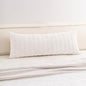 Corduroy Decorative Throw Pillow Covers 14x36 InchSoft Striped Pillow Covers Modern Farmhouse Home Decor for Sofa Living Room Couch Bed（White）