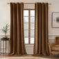 MIULEE Velvet Curtains Chocolate Elegant Grommet Thermal Insulated Soundproof Brown Room Darkening Curtains/Drapes for Classical Living Room Bedroom Decor 52 x 84 Inch Set of 2