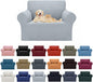 Cupuamon 2026 New Stretch Chair Sofa Slipcovers Couch Cover for 1 Seater Furniture Protector Sofa Covers with Elastic Bottom Jacquard Fabric Small Checks for Pets, Kids - Silver