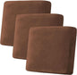 H.VERSAILTEX Velvet Stretch Couch Cushion Cover Plush Cushion Slipcover for Chair Loveseat Sofa Cushion Furniture Protector Seat Cushion Sofa Cover (3 Piece XL Sofa Cushion Covers, Caramel)